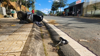 Xe tải tông liên hoàn ở TP Đà Lạt, 2 người tử vong