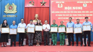 Bạc Liêu biểu dương 75 công nhân điển hình trong phong trào bảo vệ ANTQ