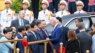 Hình ảnh Lễ đón Tổng thống Hoa Kỳ Joe Biden tại Phủ Chủ tịch