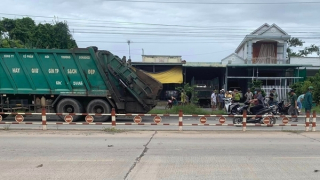 Xe chở rác gây tai nạn, một học sinh tử vong