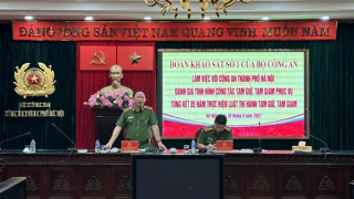 Khảo sát, đánh giá tình hình công tác tạm giữ, tạm giam tại Công an TP Hà Nội