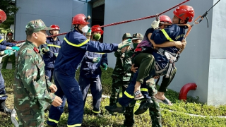 Quảng Ngãi thực tập phương án chữa cháy và cứu nạn, cứu hộ cấp tỉnh