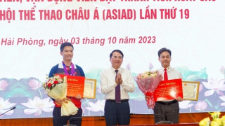 Hải Phòng thưởng 338,6 triệu đồng cho VĐV giành Huy chương Vàng ASIAD 19