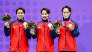 Vận động viên CAND và đồng đội đoạt Huy chương Vàng ASIAD 19