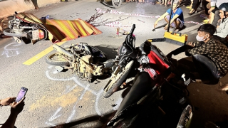 Ba xe máy tông liên hoàn, 2 người tử vong