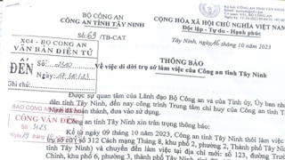 Thay đổi trụ sở làm việc Công an tỉnh Tây Ninh
