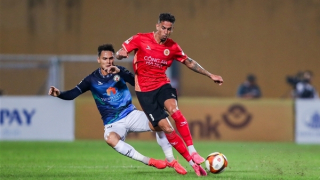 Công an Hà Nội chia điểm với CLB Bình Định trong trận ra quân