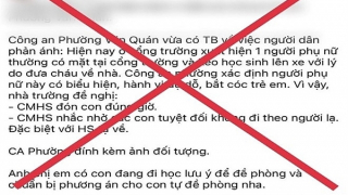 Thông tin bắt cóc trẻ em trước cổng trường học ở Hà Đông là sai sự thật