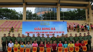 13 đơn vị trong CAND tham gia giải bóng đá chào mừng 50 năm thành lập Cục Đào tạo