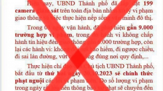 Cảnh giác trước “thông báo giả mạo” về việc phạt nguội qua camera