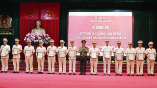 Công an tỉnh Hòa Bình bổ nhiệm điều tra viên ở Công an cấp xã