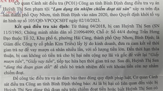Tìm bị hại trong vụ án Huỳnh Thị Sen lạm dụng tín nhiệm chiếm đoạt tài sản