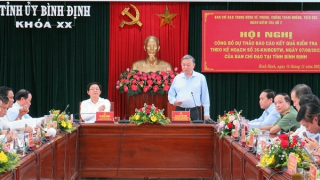 Công bố dự thảo báo cáo kết quả kiểm tra phòng, chống tham nhũng, tiêu cực tại Bình Định