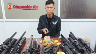 Phát hiện 3 đối tượng mua bán, tàng trữ 5 khẩu súng hơi