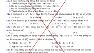 Đề minh họa thi tốt nghiệp THPT lan truyền trên mạng là giả mạo