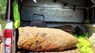 Phát hiện quả bom nặng 340 kg khi đào móng sửa nhà