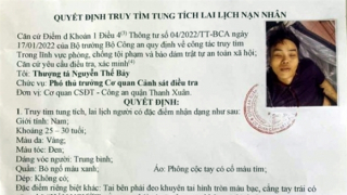 Tìm tung tích, lai lịch nạn nhân tử vong trên tay xăm chữ "hận người"