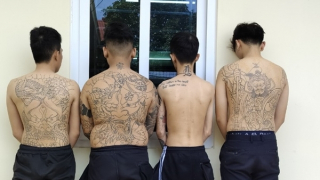 Băng nhóm xăm trổ từ TP Hồ Chí Minh đến Long An gây án