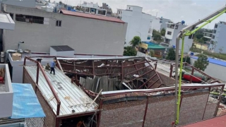 Sập mái nhà đang thi công ở Thái Bình, 3 người tử vong