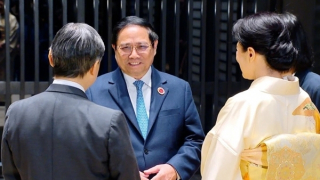 Thủ tướng Phạm Minh Chính hội kiến Nhà vua và Hoàng hậu Nhật Bản