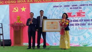Đón Bằng xếp hạng Di tích lịch sử cấp tỉnh Nghĩa trủng làng Tiên Châu