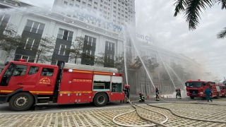 Thanh Hoá thực tập phương án chữa cháy và cứu nạn cứu hộ tại khu đô thị