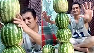 Kỷ lục xếp dưa hấu bị phá sau 8 năm