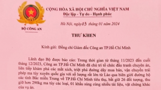 Thứ trưởng Nguyễn Duy Ngọc gửi Thư khen Công an TP Hồ Chí Minh