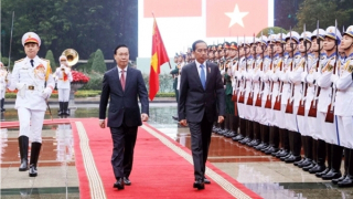 Chủ tịch nước Võ Văn Thưởng chủ trì lễ đón Tổng thống Indonesia Joko Widodo