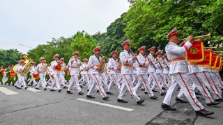Đoàn Nghi lễ CAND biểu diễn chương trình đặc biệt mừng Đảng, mừng xuân