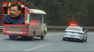 Tạm giữ hình sự tài xế xe khách đánh võng, bỏ chạy và tông ô tô tuần tra của CSGT