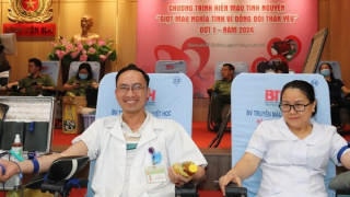 Hơn 210 CBCS và y, bác sĩ Bệnh viện 30/4 hiến máu vì đồng đội thân yêu