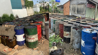 Phát hiện hơn 22.000 lít nhớt thải không rõ nguồn gốc