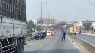 Tai nạn trên cầu vượt quốc lộ 1A khiến 2 người tử vong