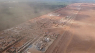 Bụi mù mịt từ công trình dự án sân bay Long Thành