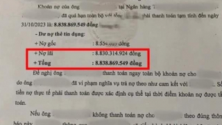 Nhiều vấn đề pháp lý đặt ra từ vụ "nợ thẻ tín dụng 8,5 triệu phải trả 8,8 tỷ"