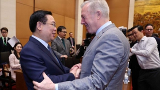 Chủ tịch Quốc hội Vương Đình Huệ tiếp Đoàn Hội đồng kinh doanh Hoa Kỳ - ASEAN