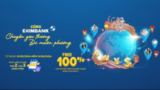 Eximbank tung chương trình ưu đãi chuyển tiền lớn nhất cho khách hàng cá nhân