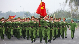 Ghi ở thao trường huấn luyện diễu binh kỷ niệm 70 năm Chiến thắng Điện Biên Phủ