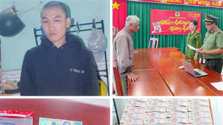 Con mua tiền giả để cha tiêu xài, cả hai đều bị bắt