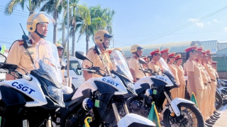 Công an tỉnh Trà Vinh ra mắt mô hình CSGT phản ứng nhanh xử lý vi phạm nồng độ cồn