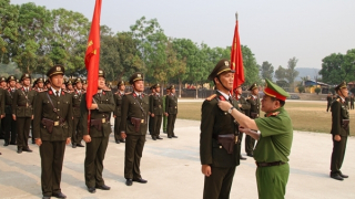 Trung đoàn CSCĐ Tây Bắc luyện tập diễu binh tham gia lễ kỷ niệm Chiến thắng Điện Biên Phủ