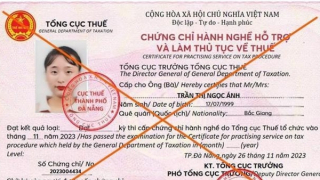 Đà Nẵng cảnh báo giả chứng chỉ hành nghề dịch vụ làm thủ tục về thuế để lừa đảo