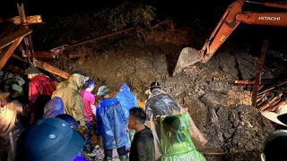 Lực lượng Công an phối hợp tìm kiếm, khắc phục hậu quả vụ 4 người bị vùi lấp ở Bắc Kạn