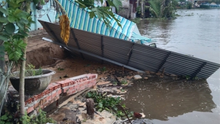 Vĩnh Long công bố tình huống khẩn cấp sạt lở bờ sông Măng Thít