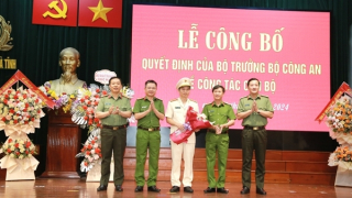 Công bố quyết định bổ nhiệm Giám đốc Công an tỉnh Hà Tĩnh