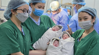 Mang thai tới tuần 32, sản phụ ở Hải Phòng mới phát hiện mang tam thai tự nhiên hiếm gặp