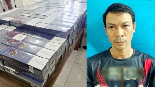 Ngụy trang hàng trăm cây thuốc lá nhập lậu trong thùng hoa quả