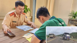 Xử lý tài xế lái xe tải đi không đúng làn đường qua clip người dân