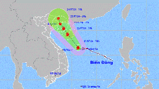 Bão số 2 giật cấp 10, đang ở phía Tây quần đảo Hoàng Sa